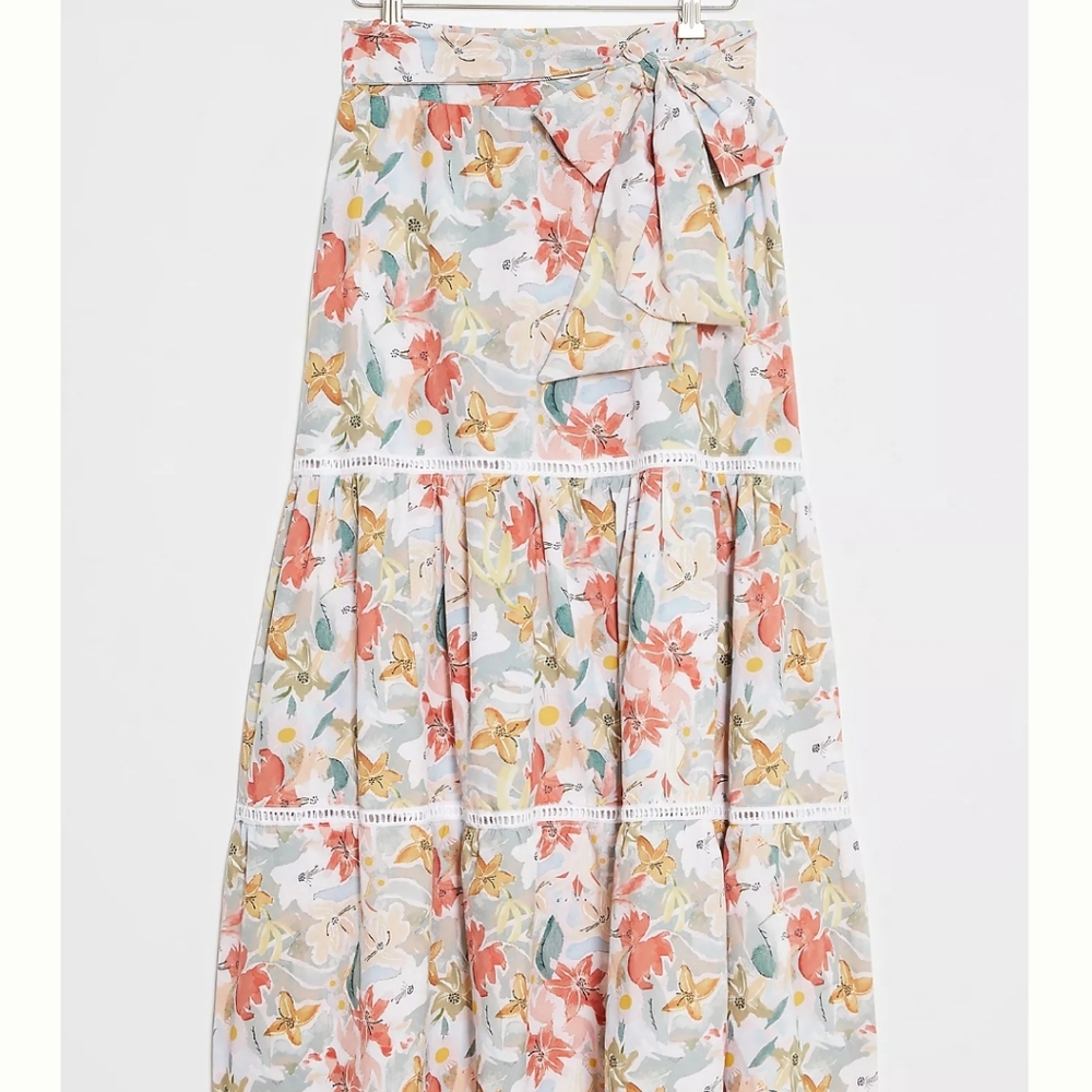 Anthro Boamar Andrea Floral Skirt Size M